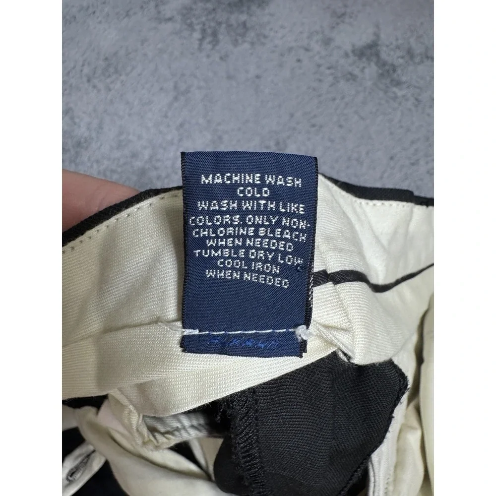 VTG Polo Golf Ralph Lauren Pleated Pants Men's 34x30 Black Cuffed Hem Ivy League